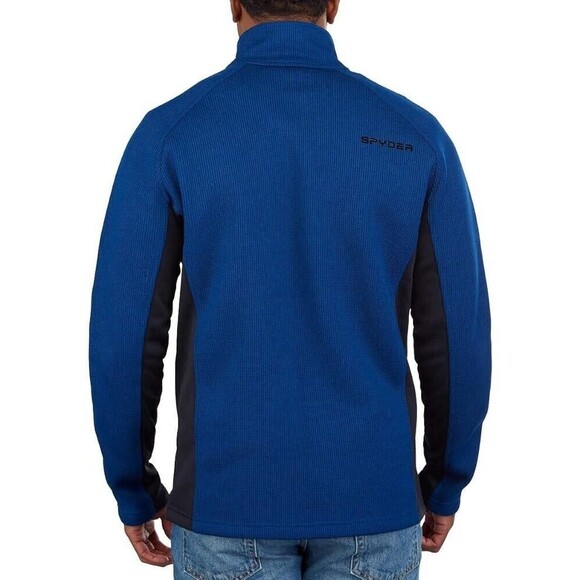Spyder Men's Jacket Bandit Blue X-Large Half Zip Gait Knit Pullover Fleece - Picture 3 of 12